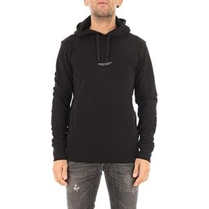 Armani Exchange hoodie voor heren in zwarte stof 8NZM94ZJKRZ-1200, Zwart, L