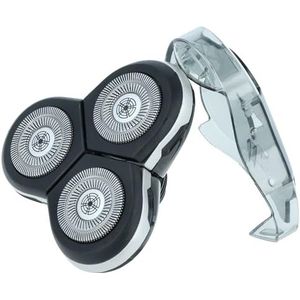 vhbw Vervangende scheerkop voor Philips RQ1251, RQ1260, RQ1275, RQ1280, S9000 Series elektrisch scheerapparaat - zilver, roterend, nat, bekabeld, uniseks, volwassenen, zwart