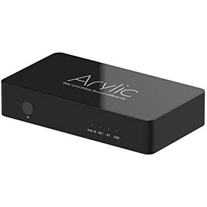 Arylic Up2stream S10 WiFi & Bluetooth 5.0 audio voorversterker, draadloze multiroom/multizone home stereo-muziekontvanger met Airplay Spotify Connect en afstandsbediening voor