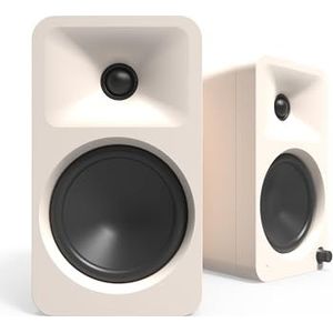 Kanto ORA4 140W Powered Reference Speakers met Bluetooth 5.0 en USB-C ingang, 4"" woofers, bi-versterkt, referentiekwaliteit geluid, paar, crème
