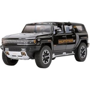 1 24 Voor Hummer SUV Legering Model Auto Miniatuur Supercar Metalen Voertuig Kinderen Jongens Hot Speelgoed(Convertible Black)