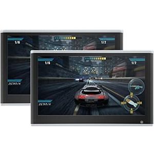 Draagbare dvd-speler voor videospelers op hoofdsteunen in auto's Hoofdsteun Monitor 13 Inch IPS Scherm Voertuig Display Met HDMI Out Mirroring Achterbank Auto Video Player met HD-roterend scherm (Col