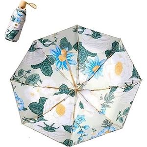 Paraplu Regenparaplu's Zomerzon Paraplu Zonnebrandcrème Dubbellaags Zonnescherm Onderdak Paraplu Fairy Girl Paraplu Vrouwelijke Regen Paraplu's Zakparaplu Reisparaplu(Color:Grün)