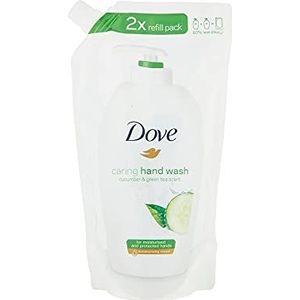 12 x Dove eco-navulling kommer en groene thee, hydraterende vloeistof, zeep, revitaliseringseffect, 12 navullingen van 500 ml