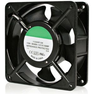 978.com ventilatorkit 10-70 °C, zwart, aluminium, 38 x 120 x 120 mm, bal-bearing