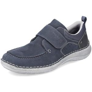 Rieker Heren klittenbandschoenen 03058, halfhoge herenschoenen, blauw 14, 42 EU Breed