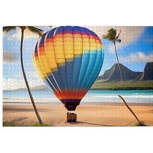Hawaii Hot Air Ballon Puzzel 1000 Stuk Volwassen Jigsaw Puzzel, Puzzel, Games, Home Decor (74,9 cm X 50 cm)