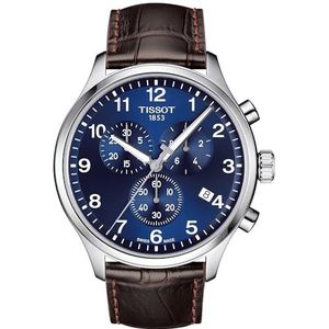 Tissot Heren Tissot Chrono XL roestvrij staal casual horloge bruin, Bruin, Chronograaf