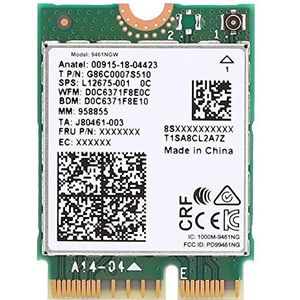 ASHATA WiFi-netwerkkaart, draadloos netwerk kaart voor 9461NGW M.2-interface 433 Mbit/s-ondersteuning voor Bluetooth 5.0, WLAN Bluetooth kaarten-WiFi-module ondersteuning 2,4 G/5 G voor laptops
