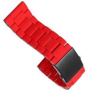 dayeer Rvs Horlogeband Horlogeband Voor Diesel DZ7396 DZ7370 DZ4289 ​​DZ7070 DZ7395 Mannen Polsband Armband (Color : Red, Size : 28mm)