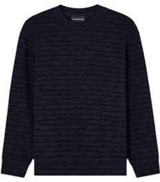 Emporio Armani, Heren, Sweatshirts & Hoodies, Blauw, Maat: M Katoen,