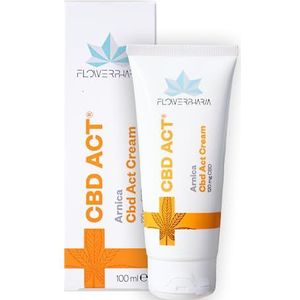 Flower Pharm CBD Act Cream Arnica, CBD-Crème 120 mg, 99,93% Puur, Zalf met Organische Arnica en Sheaboter, Ideaal voor Spier- en Gewrichtspijn, Gemaakt in Italië, 100 ml