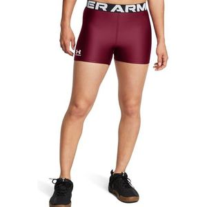 Under Armour HeatGear Shorty Shorts voor dames, Kardinaal / / Wit, S