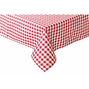 TextilDepot24 Landhaus tafelkleden geruit 100% katoen (110 x 150 cm, rood-wit geruit)