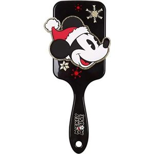 Mickey Mouse - Zwarte Haarborstel, Kerstmis, Plat, Groot, Plastic
