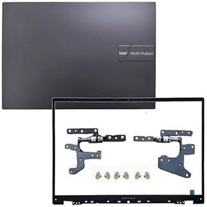 WANGHUIH Lcd-achterhoes voor achterzijde, bovendeksel + voorrand + schermscharnieren, compatibel met Asus Vivobook 16 X1605 X1605V X1605Z M1605X-serie laptop
