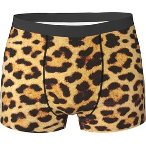 DEXNEL Heren ondergoed boxerslips zacht ademend ondergoed 1pack, luipaard huidpatroon, Zwart, L
