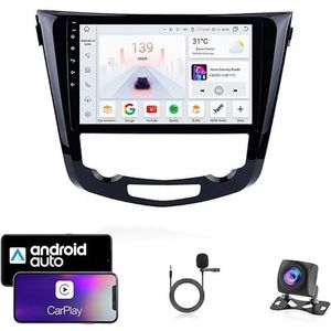 Android 13 Dubbel Din Auto Stereo Touchscreen Auto Stereo Voor Nissan X-trail 3 2013-2022 Met Bluetooth GPS Navigatie WiFi FM Radio USB/SWC/Plug en Play Ondersteuning Carplay&Android Auto(4 Core Wifi