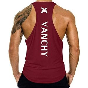 Cabeen Fitnesstanktop voor heren, bodybuilding tanktop stringer, mouwloos
