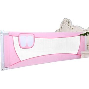 JAVPTAV Stabiel Bedhek voor kleine kinderen, extra hoog 65-81 cm, verticale lifting, bedhekje voor queenen- en kingsize bed (afmeting: 180 cm)