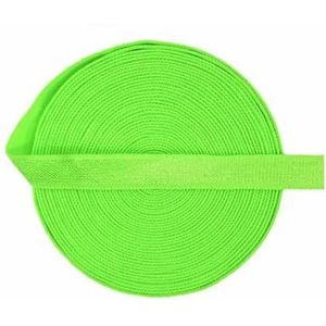 2 5 10 Yard 3/8"" 10mm Effen Glanzende Niet-vouwbare Elastische Spandex Satijnen Band Bh-band Hoofdband Jurk Naaikant Trim-Neon Groen-10 Yards