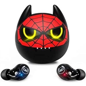 Amaface Bluetooth hoofdtelefoon, rood, hifi, stereo, draadloze in-ear hoofdtelefoon met dubbele microfoon, touch-bediening, 32 uur tijd, draadloze hoofdtelefoon, laag gewicht