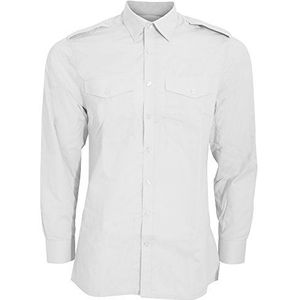 Kustom Kit – pilotenhemd met lange mouwen – heren