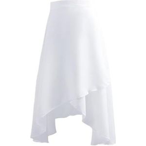 UBOHUZ Dames Ballet Rokken Lange Wrap Chiffon Rok Dansjurk Tule Volwassen voor Vrouwen, Wit, M
