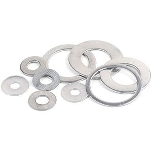 Platte sluitringen, Bout sluitringen, ultradunne platte ring, metalen ring, platte ring, binnendiameter 10 mm, buitendiameter 15/16 mm, 10 * 15 * 0,5 * 50 stuks (Size : 10 * 16 * 0.5 * 50pcs)