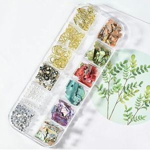 Nail Art Aurora Schelpvlokken Abalone Nagels Bedels 3D Onregelmatige Slice Schelp Steen Pailletten Nail Art Decoratie Manicure Accessoire-PH032