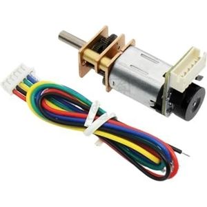 GM12N20 6 V 12 V DC aandrijfmotor, 7ppr incrementele encoder koolstofborstel, materiaal schachtlengte 7,7 mm, 1:298 (12 V 0,9 W A12 type)