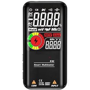 QAVLXIE 1 st S10/S11/S20 Smart Digitale Multimeter AC Spanning Ohm Diode NCV Hz Draad Tester Kleur Display (S11 NCV Zwart)