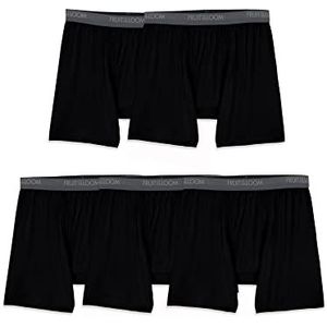 Fruit of the Loom Men's Micro-Stretch Boxer Briefs, Black/Gray, 2X-Large