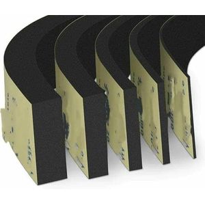 Zelfklevende rubberen sponsafdichtingsstrip, enkelzijdig klevend EVA, zwart schuim, antibotsingsafdichting, breedte 10-50 mm, dikte 1-5 mm, 5 m x 20 mm x 2 mm, w