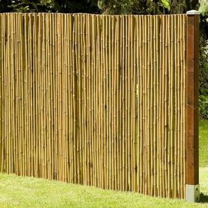 DE-COmmerce® Stevig bamboe schutting privacy scherm DELUXE, gesloten aan de bovenkant, oprolbaar hek, tuinhek, privacy hek voor tuin, terras, balkon (HxB) 180 x 180 cm