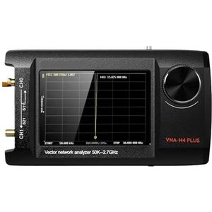 Antenne-analysator, Nanovna-H4 Plus draagbare vectornetwerkantenne-analysator 4 inch IPS LCD-scherm touchscreen 50 kHz-2,7 GHz, voor netwerkkabeldiagnostiek
