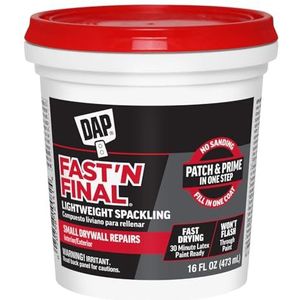 Fast ' N Final Spackling, Lightweight Formula, 1-Pt. -12141