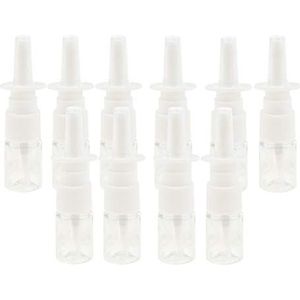 10 Stks 5ml Mini Plastic Neusspray Flessen Fijne Mist Spuitpomp Transparant