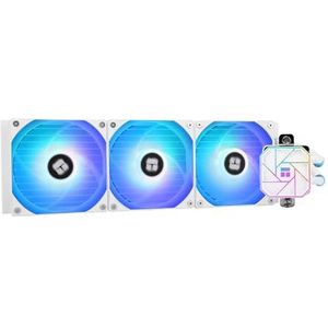Thermalright AQUA ELITE 360 WHITE V3 vloeibare CPU-koeler, dubbele PWM-ARGB-ventilator met S-FDB-lagers, efficiënte PWM-gestuurde pomp, voor AMD/AM4/AM5, Intel LGA1150/1151/1200/2011/1700, (AE360
