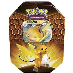 Pokemon TCG: SM11.5 Hidden Fates Gx Tin- Raichu + 1 of 3 Foil Pok�mon-GX Cards + 4 Booster Pack