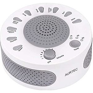 Slaap White Noise Machine, 9 rustgevende geluiden, therapie voor baby, slapeloosheid en slaapstoornissen, senioren. Rust gemakkelijk met timer, USB of batterijvoeding.