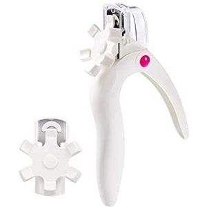 JINGYAN nagelknipper Professionele U-vormige nagelknipper, Nail Tip Trummer False Tips Kleurrijke Edge Cutters, Teenail Scissors Tools Manicure Tool(White)