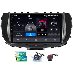 9 Inch Touchscreen Dubbel DIN Autoradio Compatibel met Kia Soul SK3 2019-2020 met Carplay/Android Auto FM RDS DAB+ Autoradio WiFi 4G Draadloze Carplay Android Auto Bluetooth DSP(NF-2)