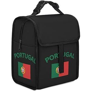 Portugal Vlag Herbruikbare Lunch Bag Geïsoleerde Lunch Box Draagbare Koelere Zakken voor Werk Picknick Strand