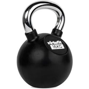 VirtuFit Kettlebell - rubber - chroom - 16 kg