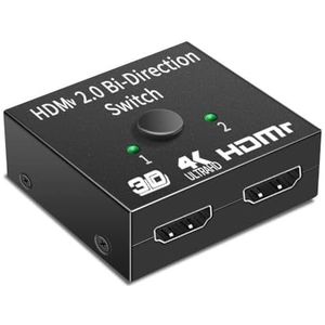 HDMI-compatibele splitter 4K-schakelaar KVM bidirectioneel 1x2/2x1 HDMI-compatibele switcher 2 in1 uit voor PS4/3 TV Box Switcher-adapter (Color : 2 IN 1 4K 2K)