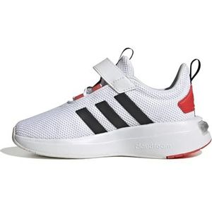adidas Racer TR23 Sneaker, White/Core Black/Bright Red, 12.5 US Unisex Little Kid
