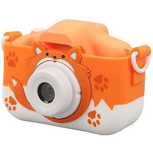 Kindercamera, Oogbescherming Schattig USB-opladen 2 Inch IPS-scherm Kindercamera 1080P Video voor Kinderen Vanaf 6 Jaar voor Feestjes (ORANGE)