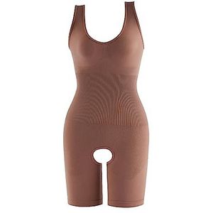 Postpartum Body Shaper Body Shaper bodysuit met billen liftende rugloze body shape beha, B-koffie, XL