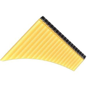 panfluiten muziekinstrument Panfluit 18-pijps Panfluitinstrument Dat Oranjegeel-roze Speelt (Color : Yellow)